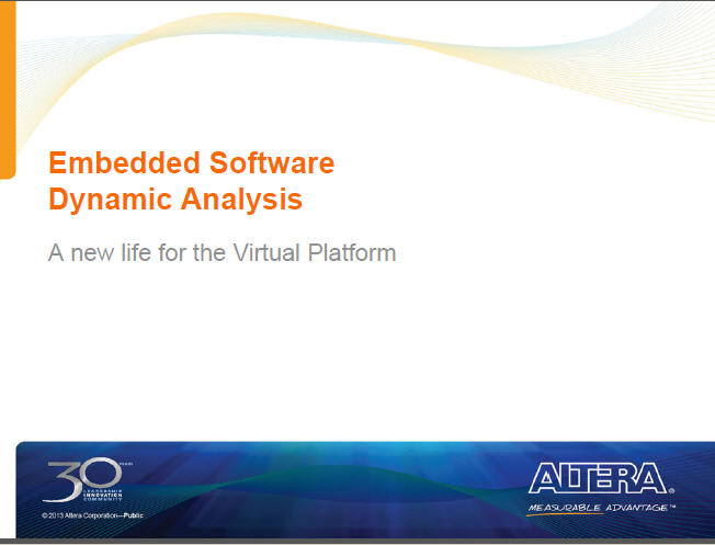 Altera Embedded Software Analysis