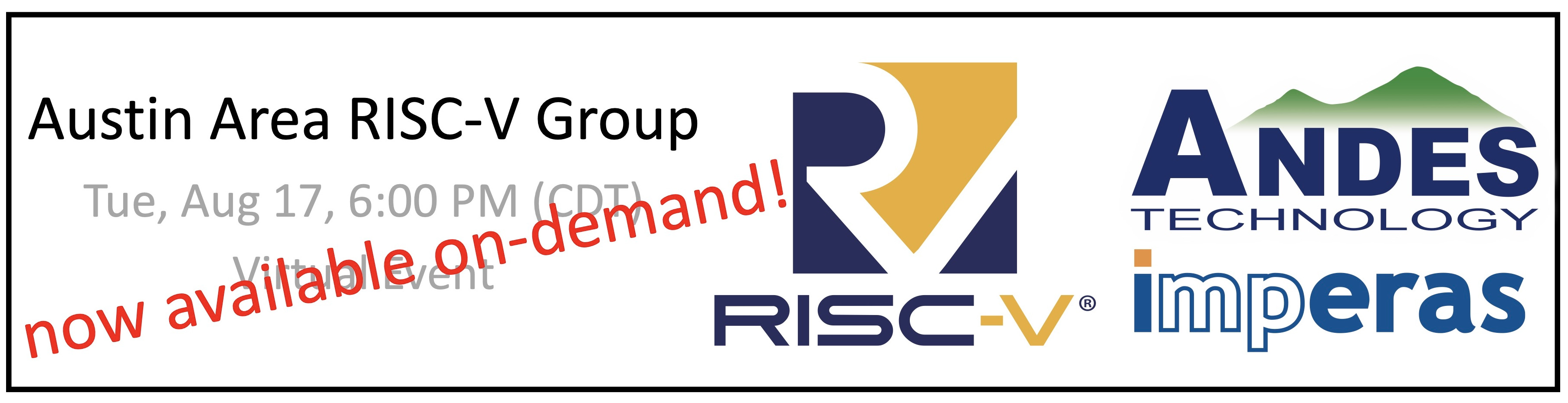 RISC-V Austin Group Meeting now available on YouTube